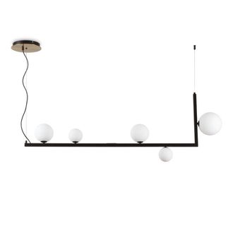 Netlighting Birds Globe Bar Pendant Ceiling Light Black in Yellow