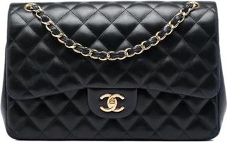 Chanel Pre-owned Classic Double Flap Shoulder Bag - Dames - Vintage Schoudertas - Zwart - ONE Size - Leer - Vintage