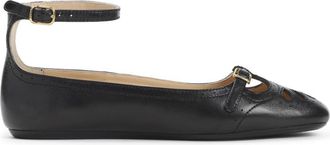 Chloé Black Leather Ballet Flats