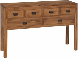 vidaXL Aparador Natural 110 X 35 X 75,5 Cm Madera De Teca Maciza Vidaxl