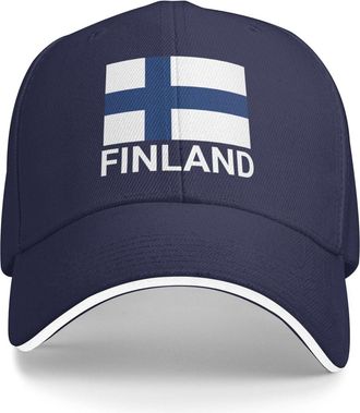 Generic Support Finland Flag Hat Finns Caps for Men Women I Stand with Finland Baseball Cap Trucker Hats Navy Blue