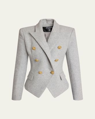 Balmain Double-Breasted Wool Blazer
