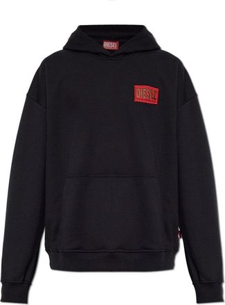 Diesel Multicolor Cotton Sweatshirt With Classic Hood And Logo Patch
