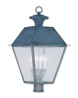 Livex Lighting Livex Mansfield 4-Light Charcoal Outdoor Post Lantern