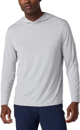 Mizzen+Main Knox Long Sleeve Hooded T-Shirt in Light Gray Heather at Nordstrom, Size Xx-Large