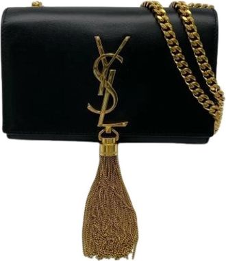 Saint Laurent Pre-owned Vintage Schoudertas - Dames - Vintage Schoudertas - Zwart - ONE Size - Leer - Vintage