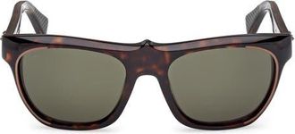 Christian Louboutin Georges 55mm Square Sunglasses in Havana /Bronze /Zeiss Green at Nordstrom