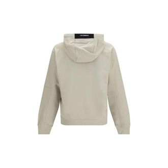 C.P. Company Diagonal-Weave Cotton Fleece Hoodie - Beige
