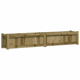 Berkfield Home Garden Planter 180x31x31 cm Impregnated Wood Pine in Brown | Size: 180 x 31 x 31 cm