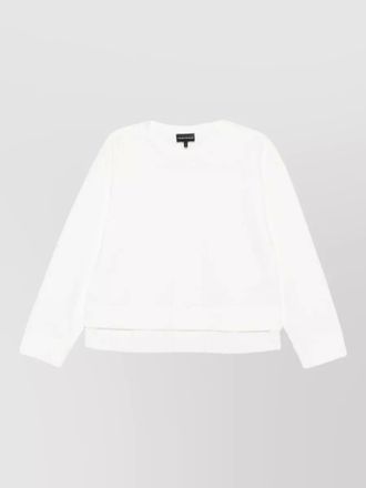 Emporio Armani knit sweatshirt layered hem long sleeves