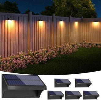 OEM 6 Luces Solares Rgb Para Vallas, Iluminaci&oacute;n Led Impermeable Para Vallas, Postes Y Escaleras