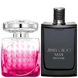 Jimmy Choo London Unisex Duo: Blossom Eau de Parfum 100ml & Man Intense Eau de Toilette - Black - One Size