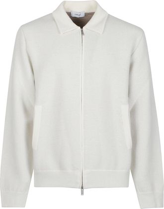 Lardini Minimalist Double Wool-Blend Bomber Jacket