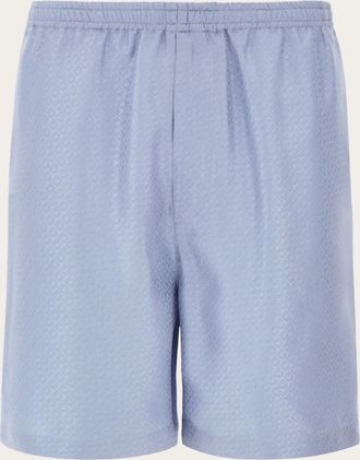 Ferragamo Men Silk Bermuda shorts Blue