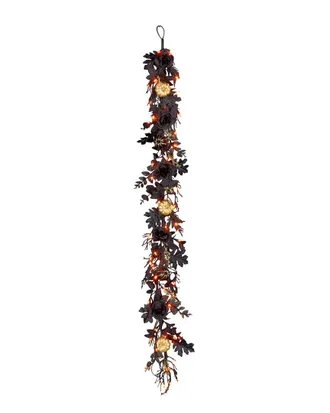 National Tree Company 6 Chic Eek Black & Gold Halloween Garland