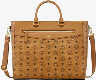 MCM Diamond E/W Tote in Visetos in Brown at Nordstrom
