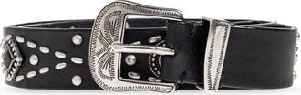 Golden Goose Leren Riem - Heren - Riemen - Zwart - 70 CM - Leer - Accessoires