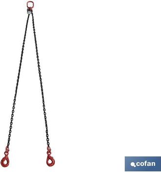 cofan Cofan - Pulpo Cadena 8mm. G&ordm;80 2rx5m, Pulpos De Cadena Para Elevaci&oacute;n De Cargas, Compuestos De 2 Ramales. Grado 80