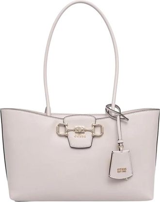 Guess Janie Tote - Dames - Shoppers - Wit - ONE Size - Leer - Tassen