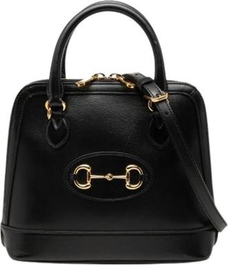 Gucci Pre-owned Horsebit 1955 Satchel - Dames - Vintage Handtas - Zwart - ONE Size - Leer - Vintage