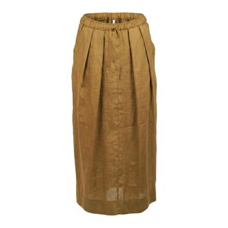 ottod'Ame Midi Skirts, female, Green, Size: 2XS Gonna midi in lino