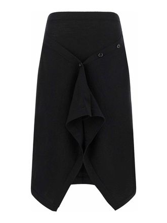 Christophe Lemaire Button asymmetrical skirt