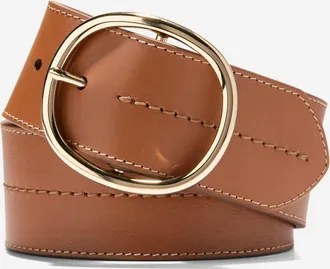 Cole Haan Womens Laced Centerbar Belt - Brown Size Medium
