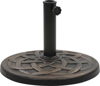 vidaXL Base De Sombrilla Redonda De Poliresina Bronce 19 Kg Vidaxl