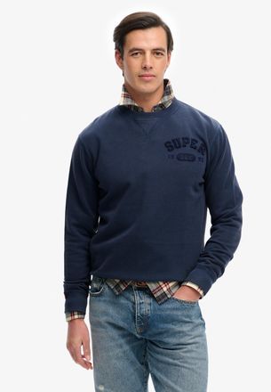 Superdry Sweatshirt SUPERDRY VINTAGE ATHLETIC TONAL CREW, Herren, Gr. XXL, lauren navy, angeraute Sweatware, Obermaterial: 100% Baumwolle, bedruckt, loose fit 