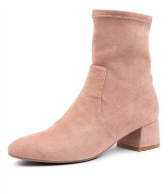 Django & Juliette Womens Checkie Heeled Boots In Blush