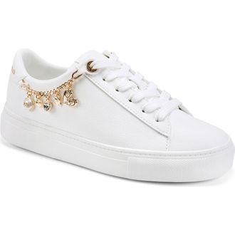 Karl Lagerfeld Cate Charms Sneaker in Bright White at Nordstrom, Size 9.5