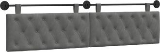 vidaXL Cabecero Colgante Gris Oscuro Terciopelo Vidaxl
