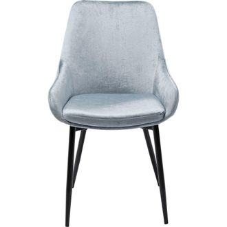 Kare Design Silla terciopelo gris