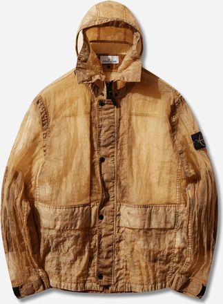 Stone Island Men s Faded Camo Monofilament-OVD Jacket Tangerine