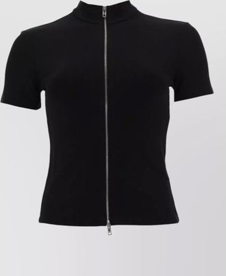 Alexander Wang short sleeve mock neck knit top
