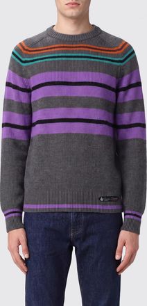 Lanvin Maglia girocollo a righe in misto lana mohair e cashmere