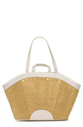 Hammitt Shelley Raffia Resort Tote in Calla Lily White Raffia/Gold at Nordstrom