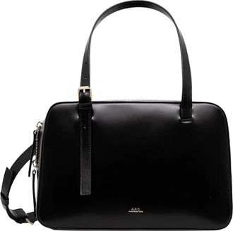 A.P.C. Burgundy Virginie Glossy Leather Shoulder Bag