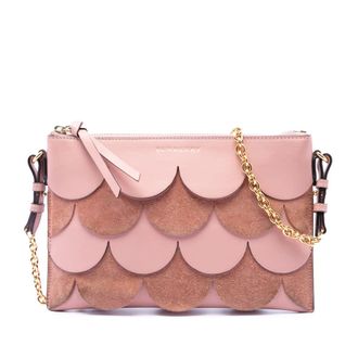 Burberry Pre-owned Burberry Scalloped Leather and Suede Peyton Crossbody Ladies 9E8AVY3ZZBQAJ87U