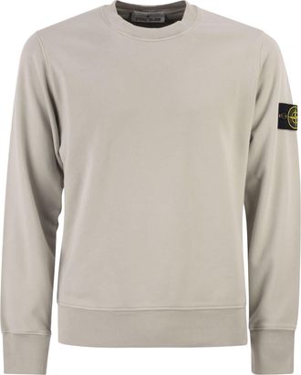 Stone Island Regular Fit Crew Neck Sweatshirt With Raglan Sleeves