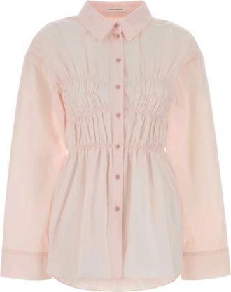 Cecilie Bahnsen Braxton Shirt - Dames - Overhemden - Roze - S - Katoen - Overhemden