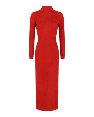 Ferragamo Backless Suede Dress