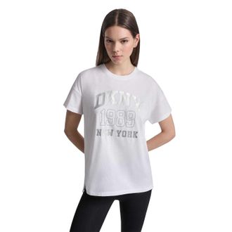 DKNY Dames/Dames 1989 Shimmer Regular T-shirt (Wit)