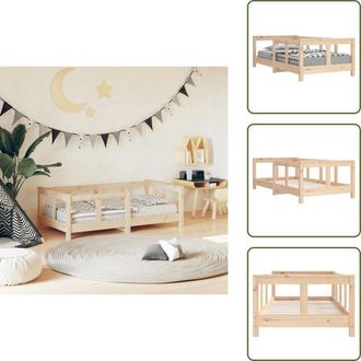 vidaXL The Living Store Giroletto per Bambini 70x140 cm in Legno Massello di Pino - Letto per bambini