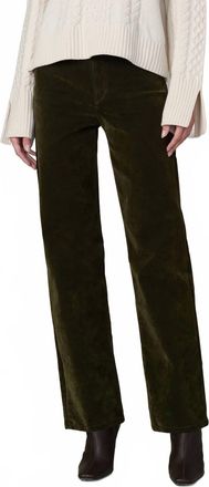 Joe's Margot Straight Flocked Jeans In Olive