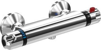 OEM Grifo Mezclador Termost&aacute;tico, Lat&oacute;n, Acabado Cromado, Conexi&oacute;n G 1/2, Distancia Entre Centros De 150 Mm, Para Ba&ntilde;o