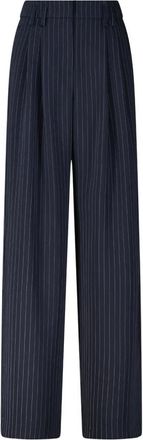 Raffaello Rossi Wide Broeken - Dames - Wijde Broeken - Blauw - XL - Leer - Broeken