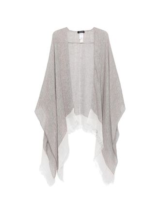 Fabiana Filippi linnen poncho met franjes