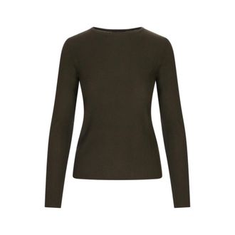 Max Mara Round-neck Truien - Dames - Ronde hals truien - Groen - M - Truien & Vesten