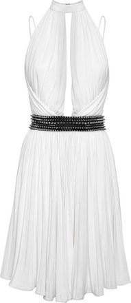 Philipp Plein Short Dress Elegant - Dames - Feestkleedjes - Wit - XS - Polyester - Kleedjes